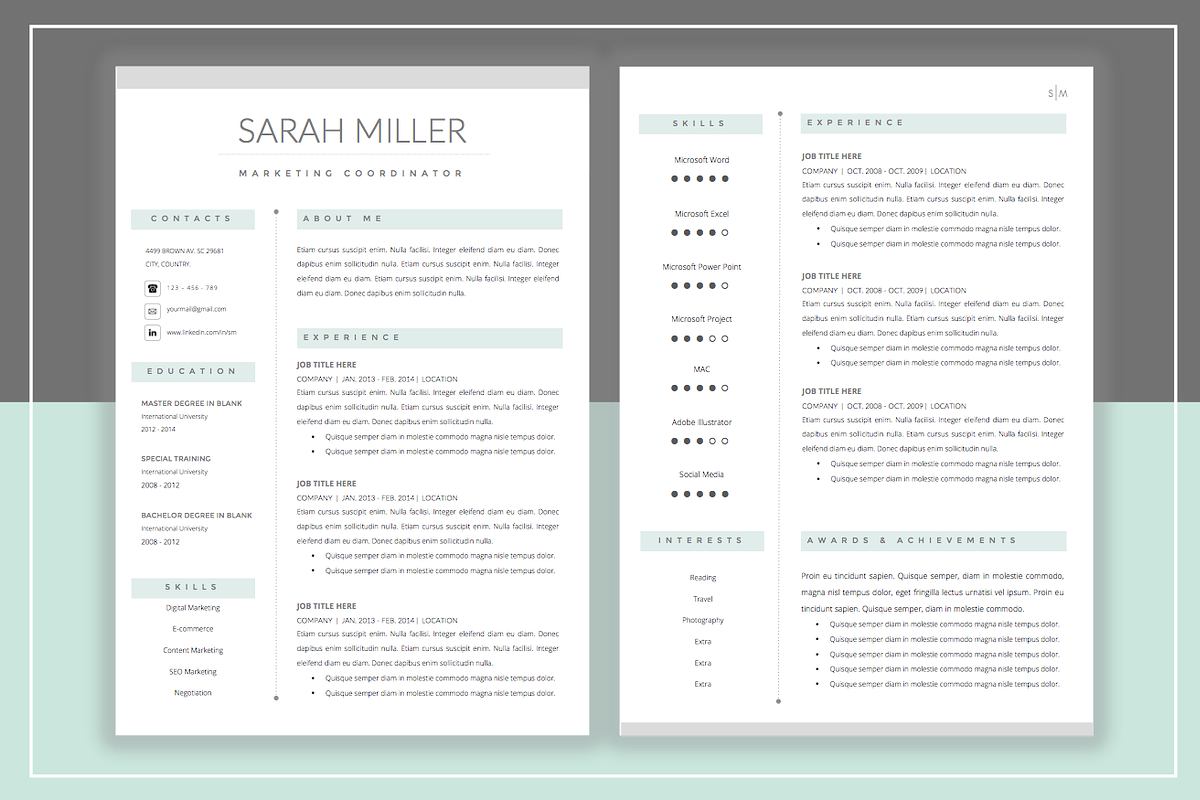 Resume Template & Cover Letter, a Resume Template by ResumeStudio (Photo 5 of 5)