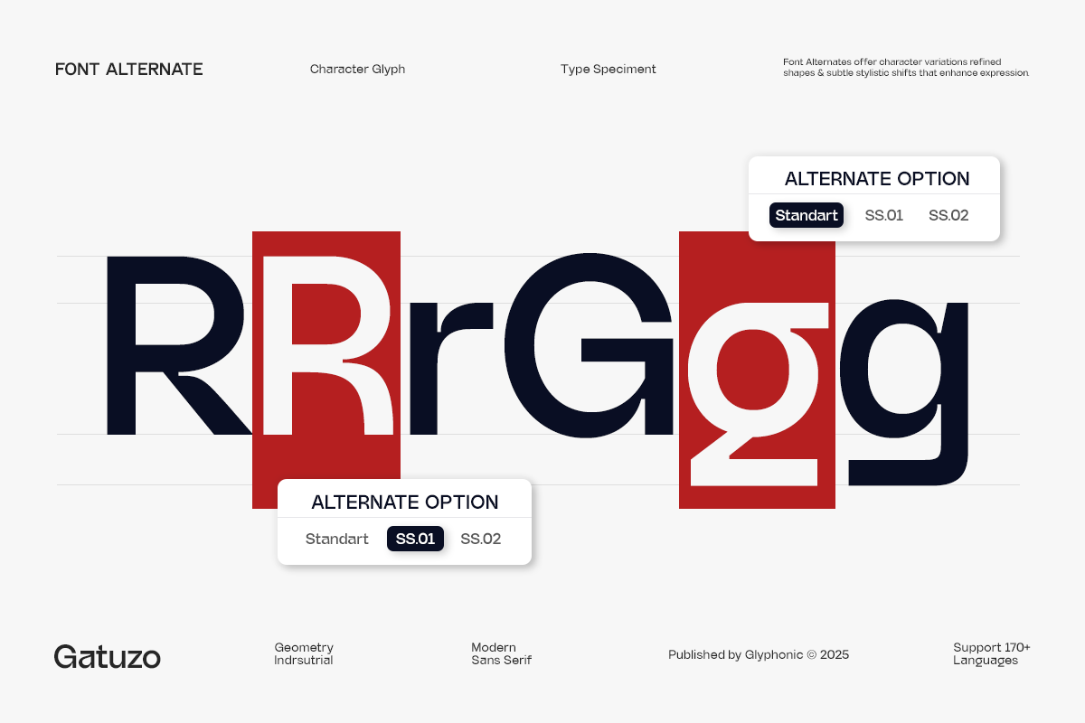 GC Gatuzo - Geometric sans, a Sans Serif Font by Glyphonic (Photo 6 of 15)
