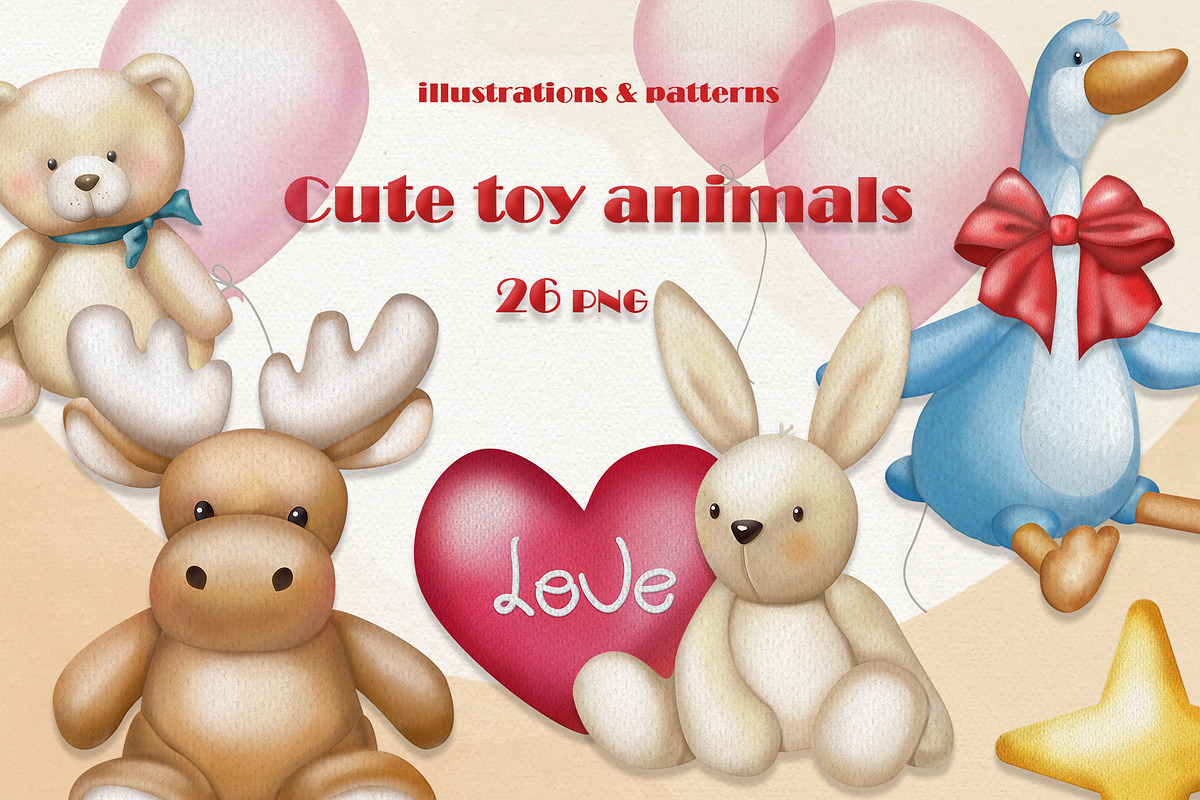Cute toy animal illustration, an Animal Illustration by DamriNa art (Photo 1 of 8)