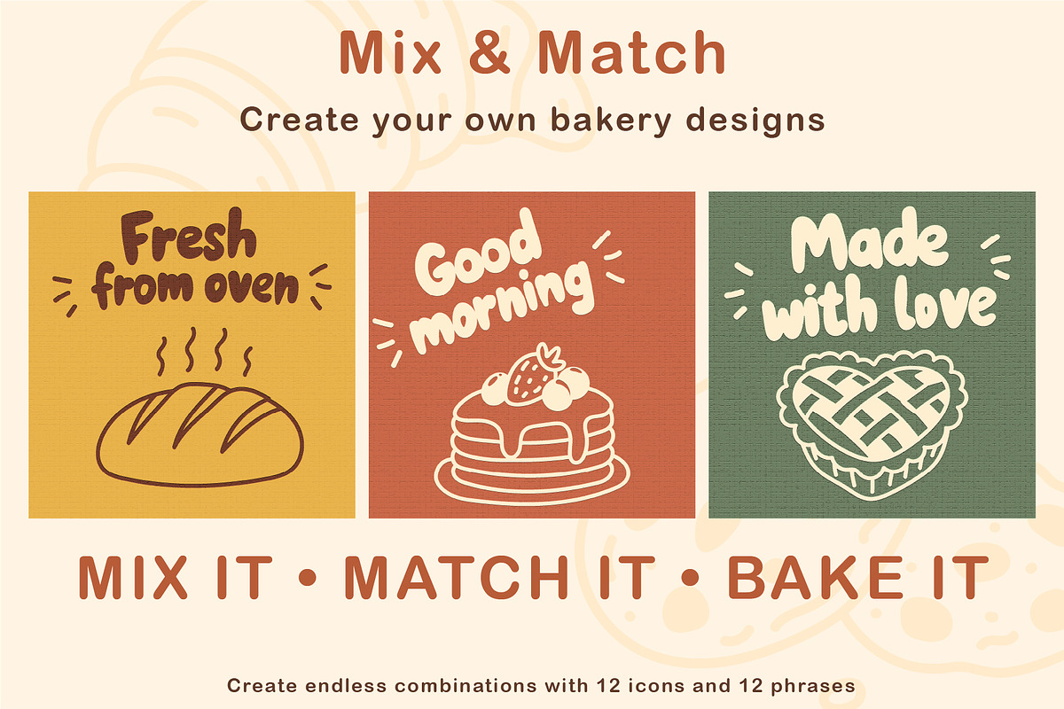 Bakery & Pastry Doodle Set, a Food Illustration by OREHOVKA (Photo 4 of 4)