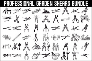 50 Professional Garden Shears Vector, an Illustration by hafijul