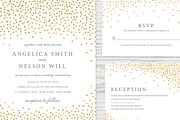 Gold Confetti Wedding Invitation Set, an Invitation Template by Pixejoo (Thumbnail 4 of 4)