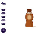 Simple Iced Coffee Bottle cartoon, a Food Illustration by Satisfactoons (Thumbnail 1 of 3)