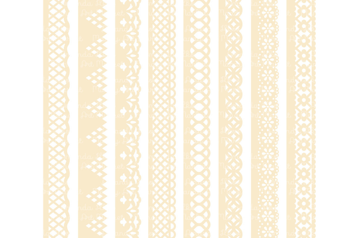 Cream Lace Clipart Borders, an Illustration by Amanda Ilkov (Photo 4 of 5)