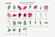 Abstract Modern Flowers Graphics, a Decorative Illustration by likorbut (Thumbnail 6 of 10)