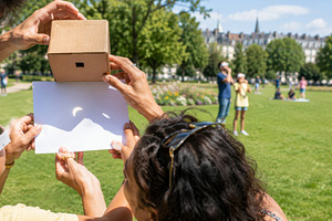 Solar eclipse viewing in european pa, a Photo by Dvoevnore photos