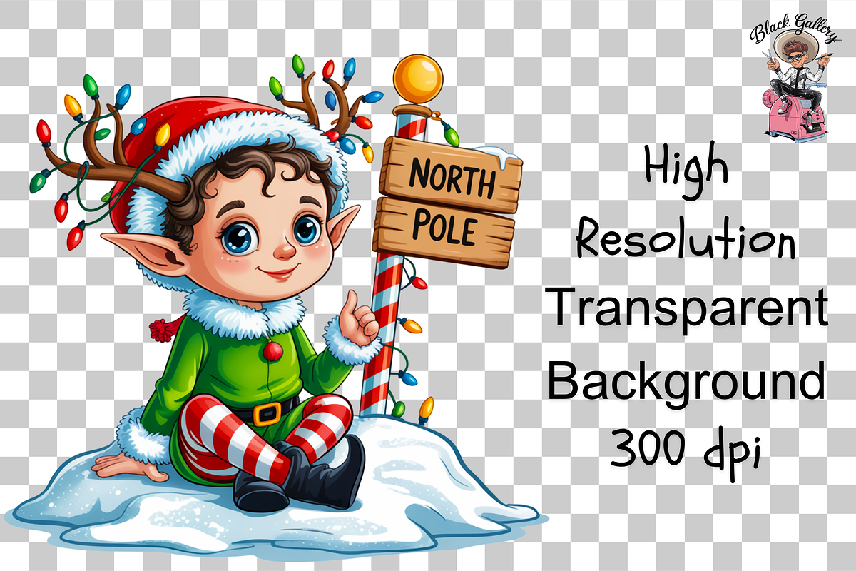 10 PNG North Pole ELF Clipart Bundle, a Graphic by Clipart Bloom (Photo 16 of 17)