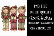 Christmas Pajama Party Clipart, an Illustration by Designking (Thumbnail 4 of 5)