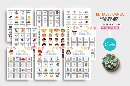 Editable Canva Kids Chora Chart Icon, a Stationery Template by Ultimate Template Shop