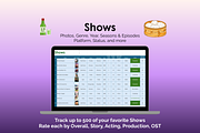 Asian Drama Tracker - Excel, an App Template by Ardent Workshop (Thumbnail 2 of 7)