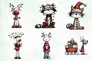 Whimsical Quirky Animals Clipart, an Illustration by Creative Art (Thumbnail 9 of 13)