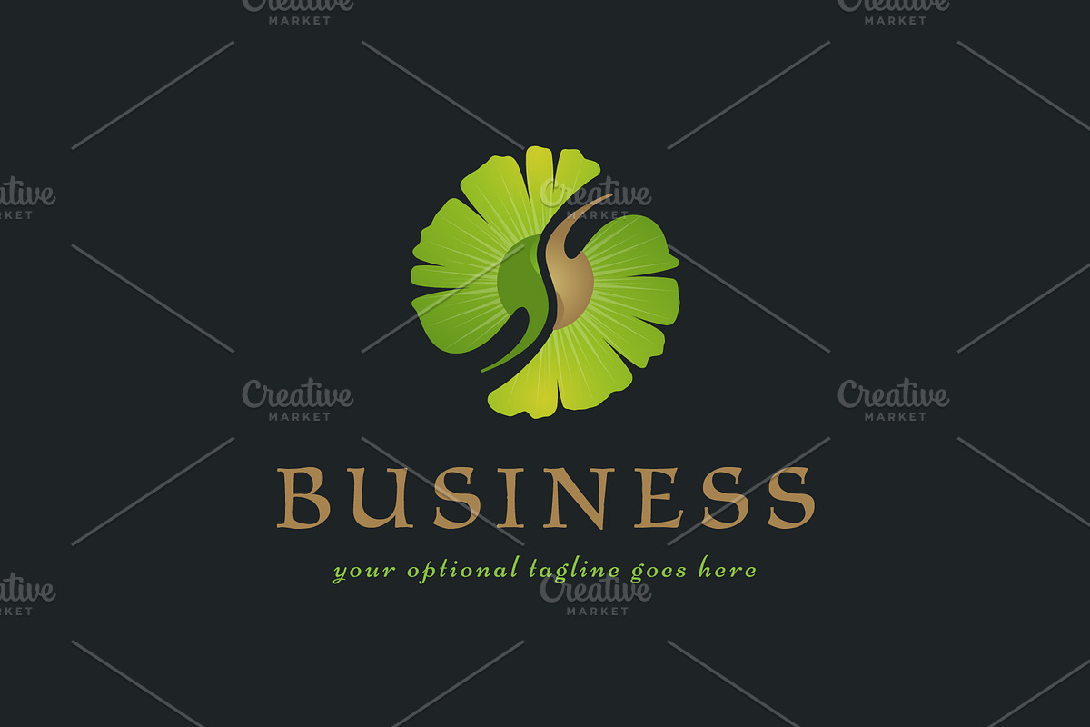 Ginkgo Yin Yang Custom Logo, a Branding & Logo Template by ARTE MIGUEL (Photo 2 of 3)