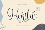 Henita, a Script Font by sabrcreative (Thumbnail 1 of 9)