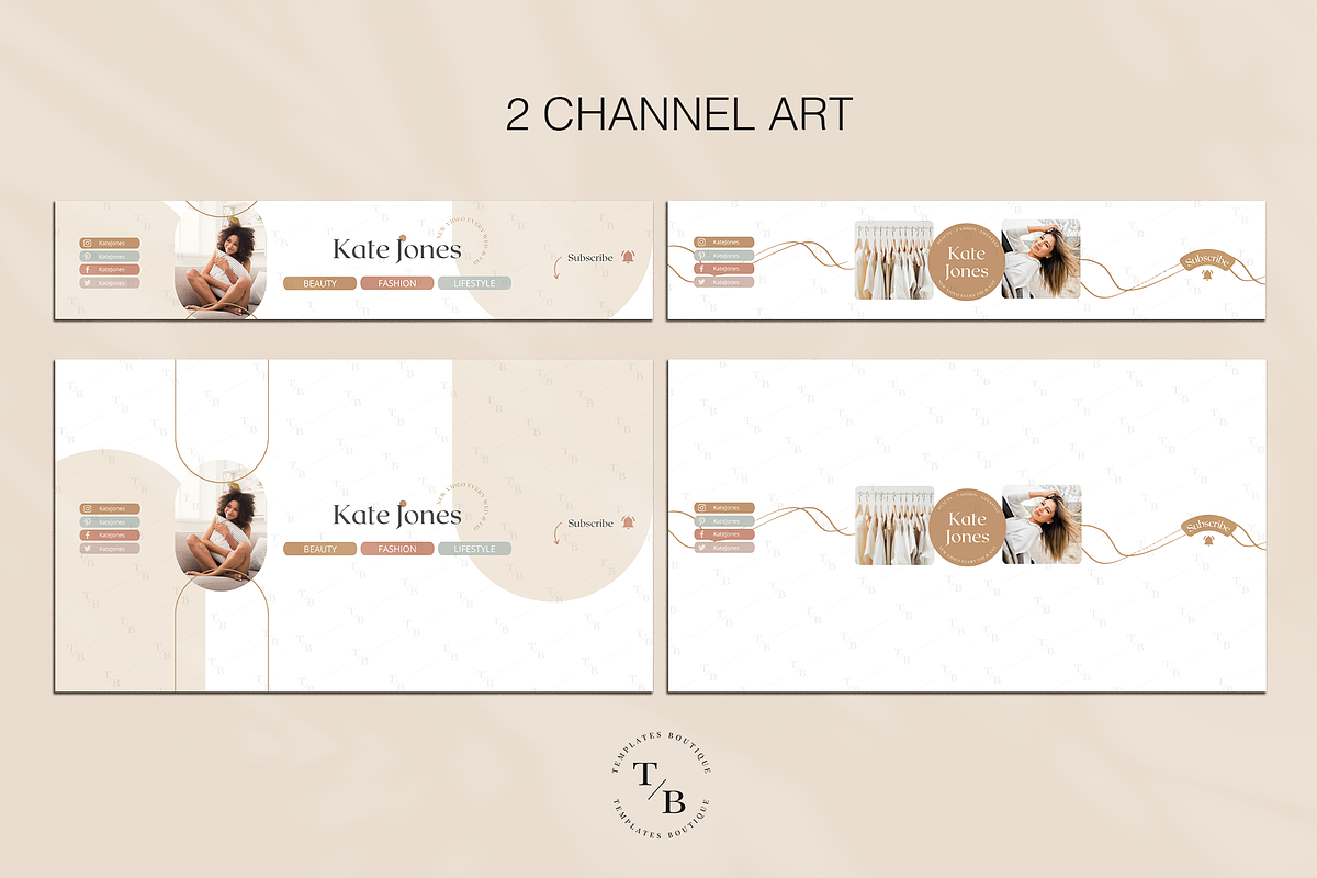 YouTube Channel Branding Kit | Canva, a Social Media Template by Templates Boutique (Photo 4 of 8)