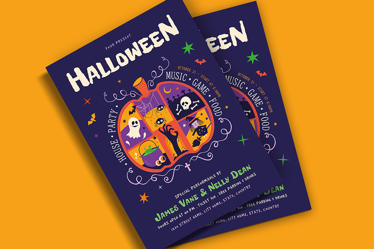 Halloween House Party, a Flyer Template by Esui Studio (Photo 4 of 4)
