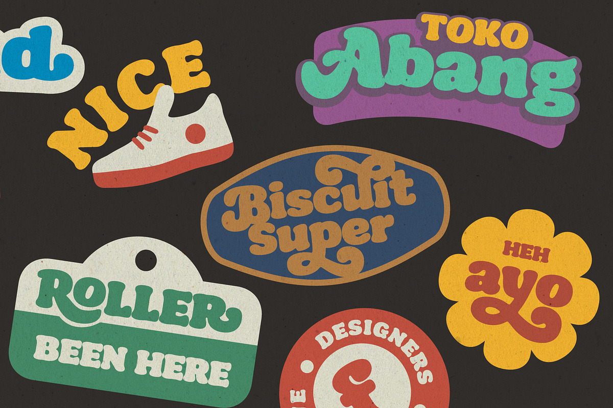 Seventies Sunrise; Retro Fonts, a Font by Eko Bimantara (Photo 12 of 14)