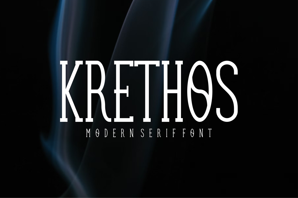 Krethos - Font, a Serif Font by artchiles_design (Photo 1 of 5)