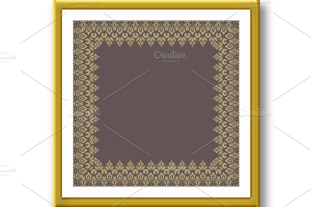 Floral Modern Vector Frame, a Texture Graphic by FineArtStudio (Photo 3 of 3)