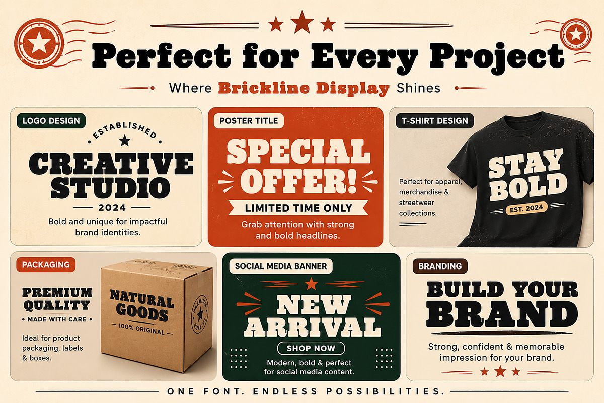 Brickline Display, a Slab Serif Font by Wow Magic (Photo 2 of 6)