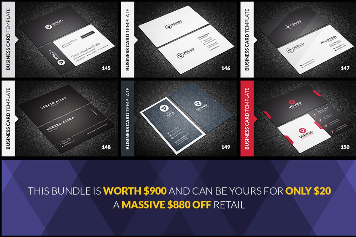 150 Mega Business Cards Bundle, a Business Card Template by Verazo (Photo 18 of 18)