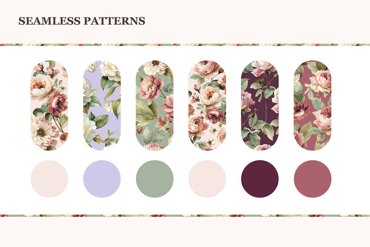 Vintage Garden Patterns and Elements, a Decorative Illustration by Yanakicc (Photo 2 of 12)