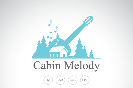 Cabin Melody Logo Template