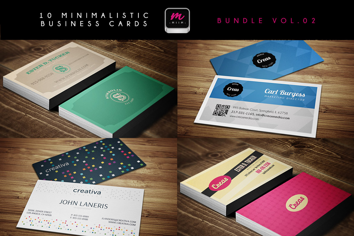 (Sale -75%) Business Cards Bundle 02, a Business Card Template by MIIM (Photo 2 of 4)