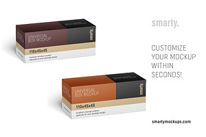 Universal Box Mockup 110x45x45