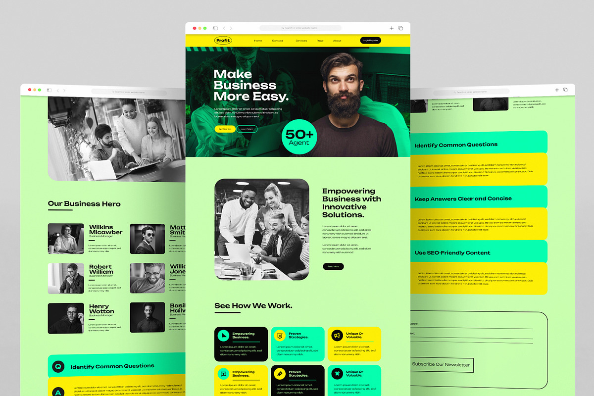 Corporate Website Landing Page, a Landing Page Template by ContestDesign (Photo 1 of 7)