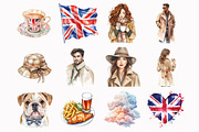 Watercolor Hello London Clipart, an Illustration by Design Market (Thumbnail 3 of 4)