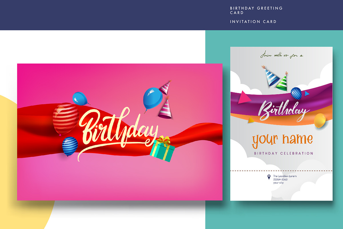10 Pages Birthday Invitation Cards, an Invitation Template by OtpirusGraphic (Photo 4 of 6)