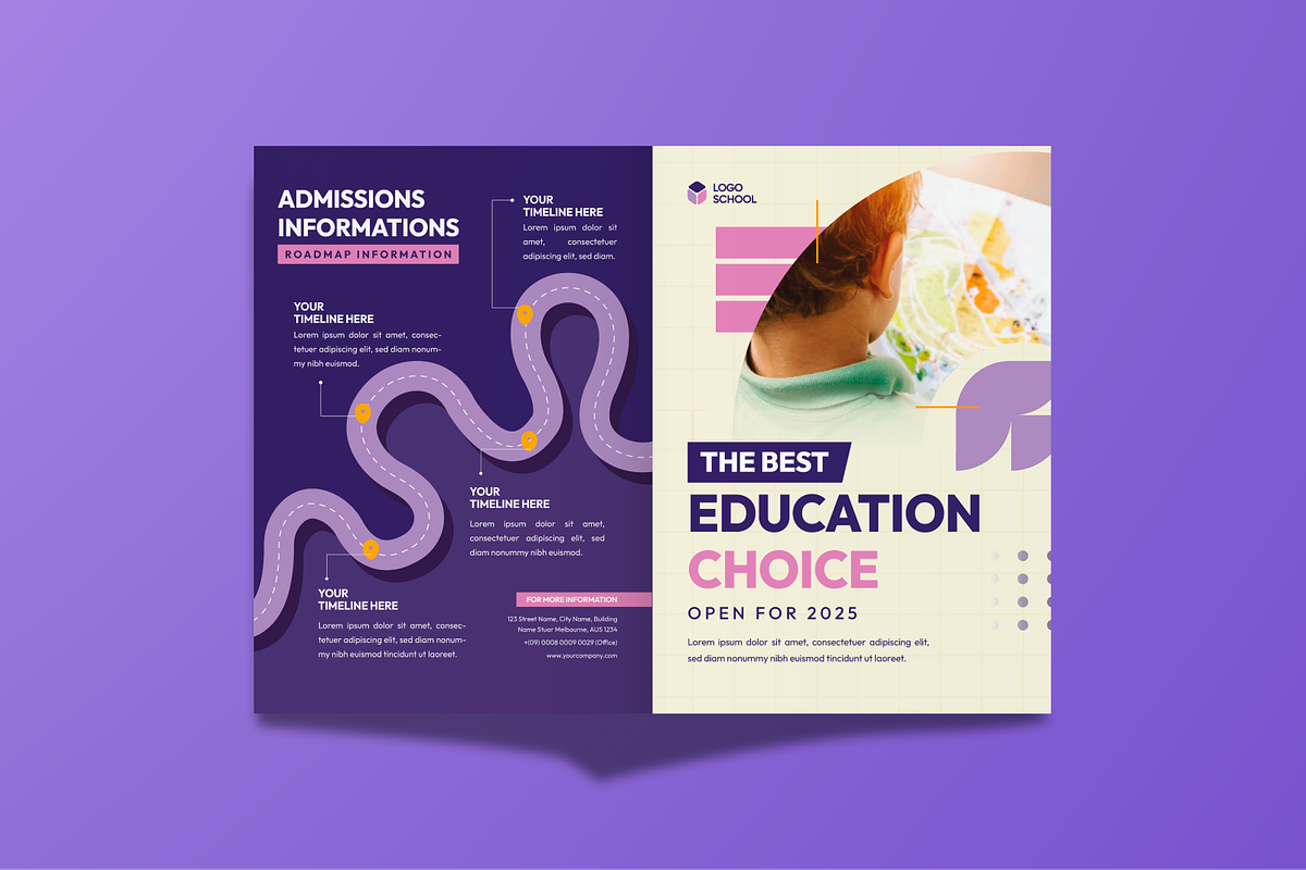 School Promotion Bifold Brochure, a Brochure Template by MMPixelCraft (Photo 3 of 4)