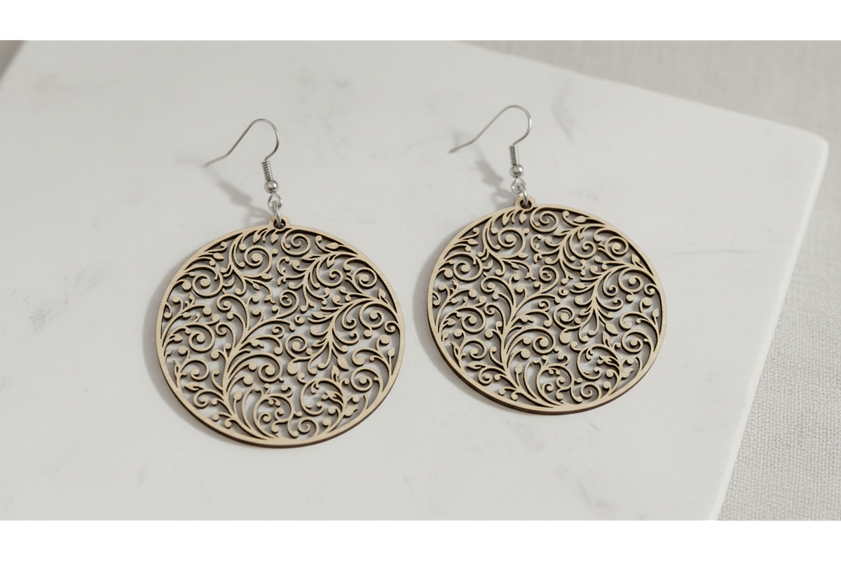 Flower Art Earring Designs, a Graphic by musafir_fashion (Photo 5 of 11)