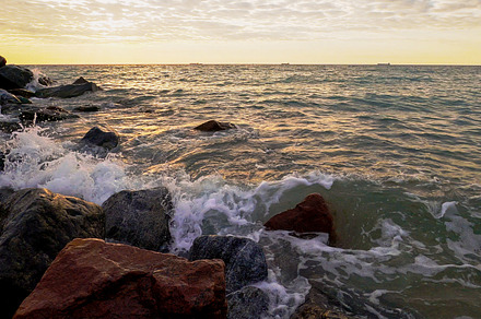 Seascape background ocean waves marine nature, a Nature Photo by Photo Drive Studio