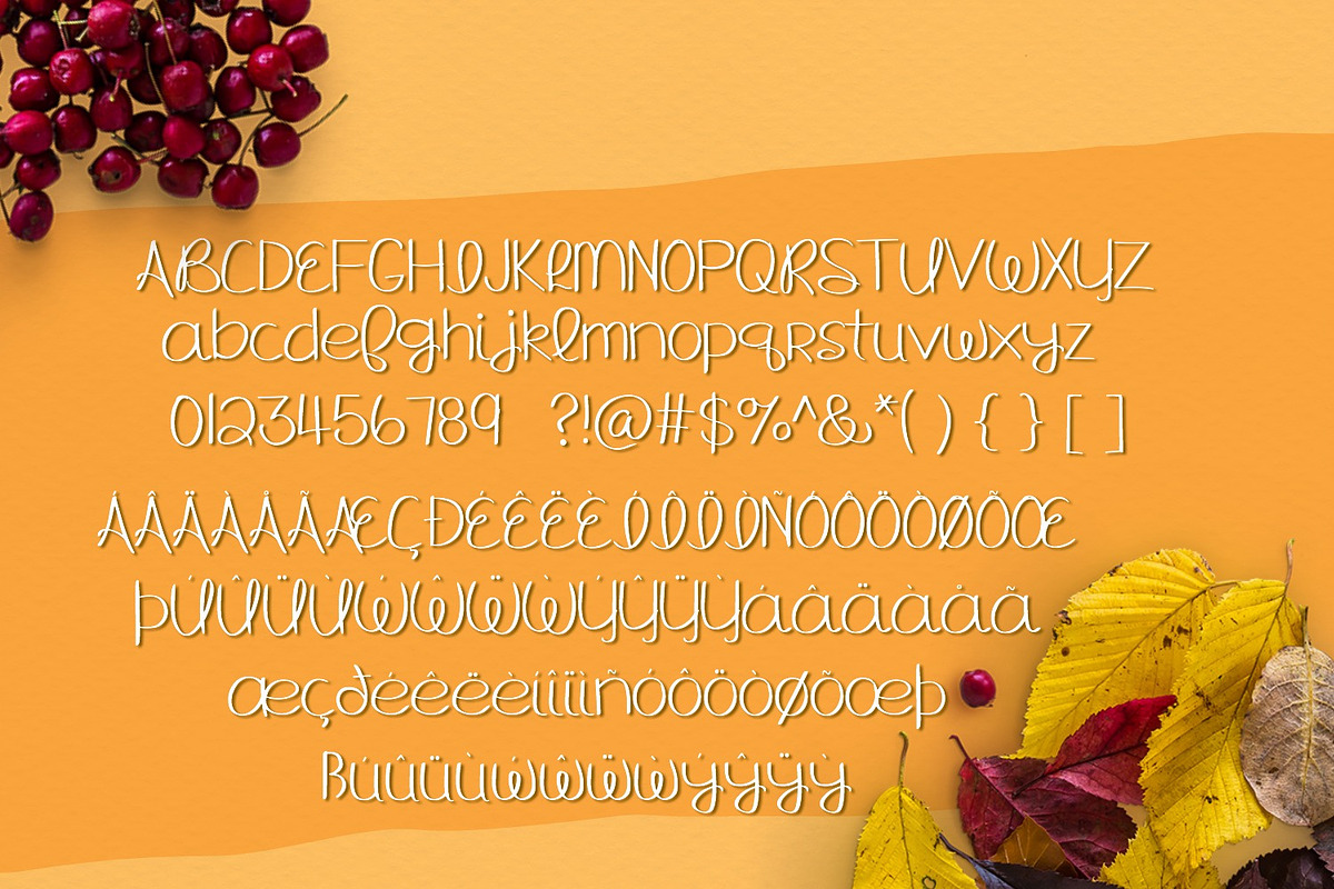 UPDATED! Hello Fall Handwritten Font preview 2