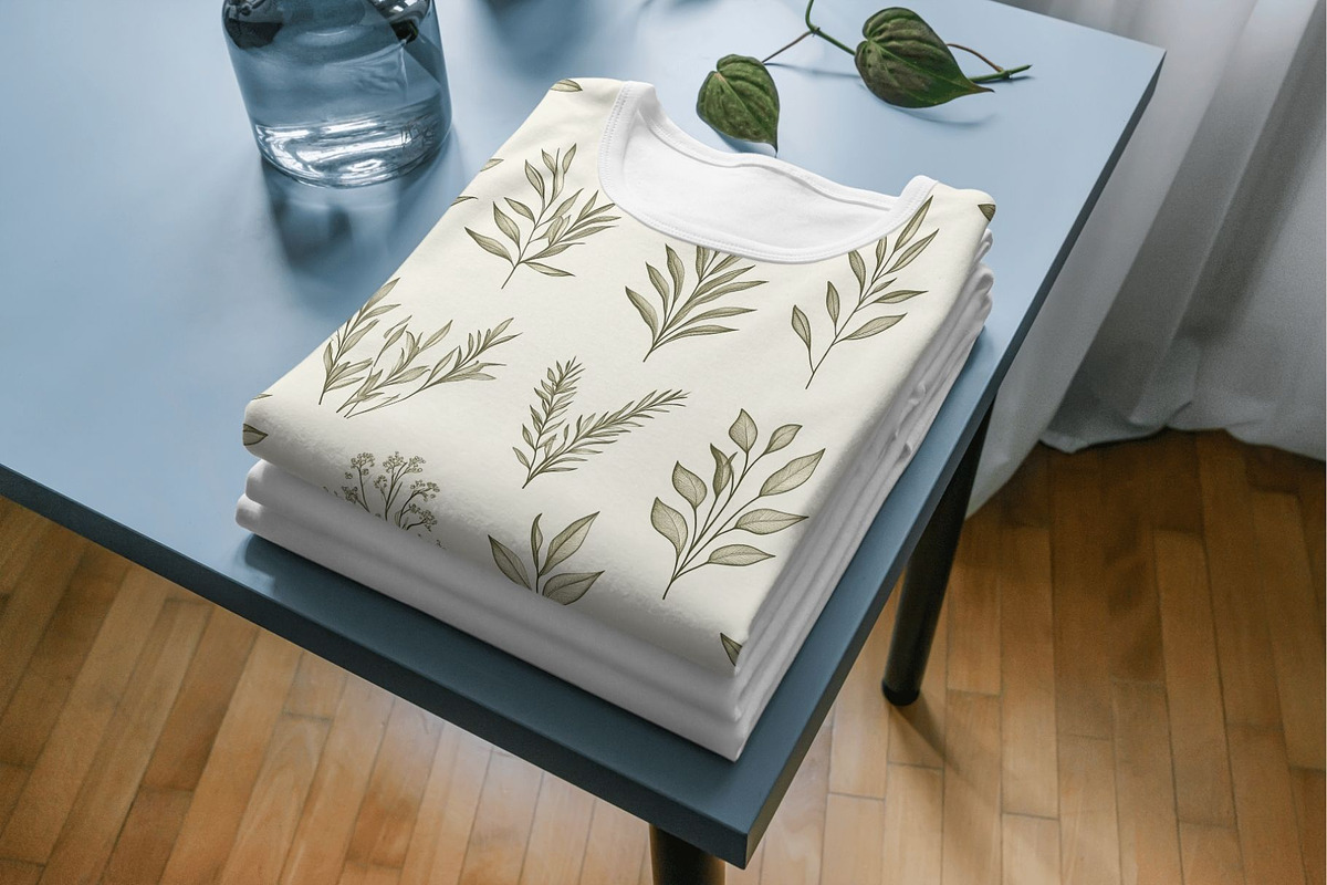 12 Still Leaves Seamless Patterns, a Pattern Graphic by Inknfolly (Photo 5 of 7)