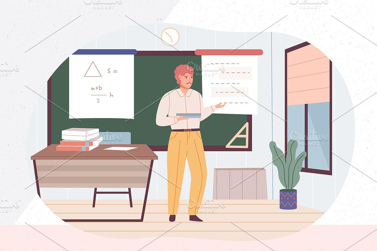 Teacher & Classroom Vector Set, an Education Illustration by IRSYART (Photo 7 of 10)