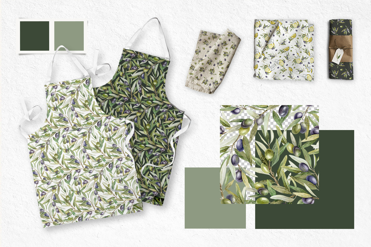 Olive Watercolor Illustrations, a Food Illustration by Fedulova Art (Photo 11 of 14)