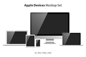 Apple Devices Mockup Set, an Object Graphic by Minty Fresh Graphics