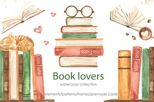 Book Lovers Watercolor