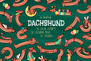 Cute Kawaii Dachshund Dog Character, an Animal Illustration by Palau