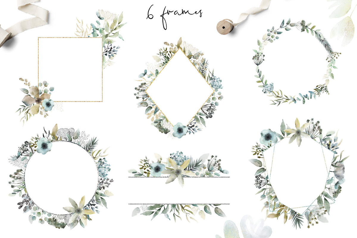 Loose floral & gold glitter, an Illustration by marie dricot (Photo 14 of 21)