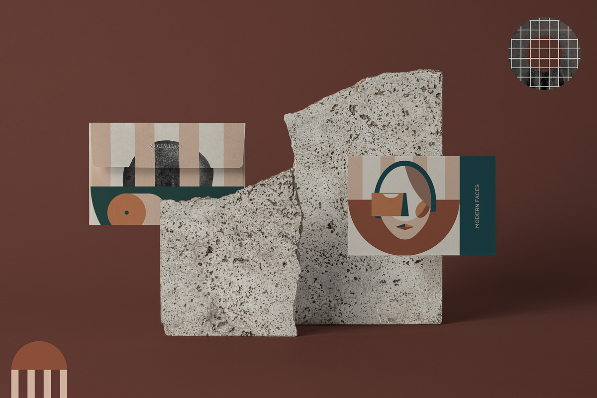 Abstract Modern faces. Geometric set, an Object Graphic by lisa_kalev (Photo 5 of 10)