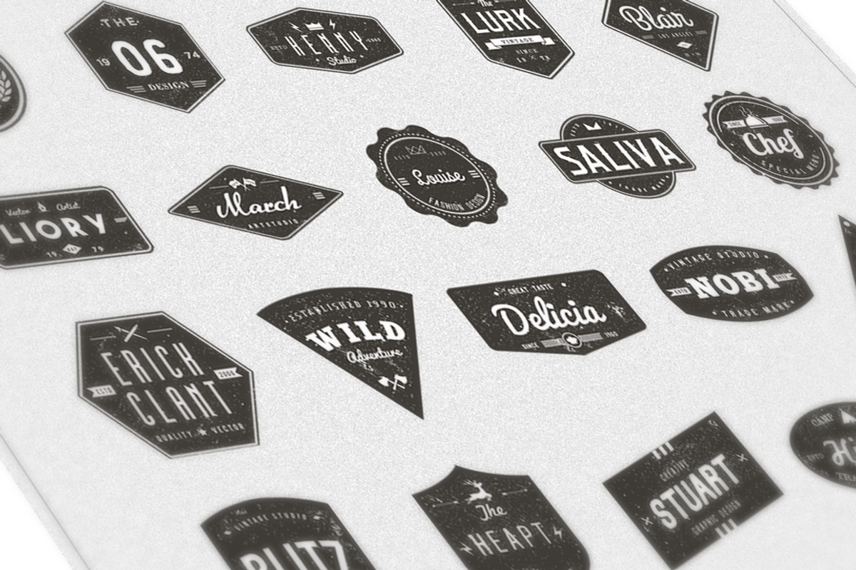 20 Vintage Badge/Logos Template V_01, a Branding & Logo Template by N_thirteen (Photo 4 of 4)