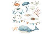 Watercolor Marine Collection, an Object Illustration by Natikka Art (Thumbnail 5 of 7)