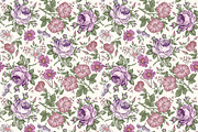 Set Seamless Flowers Roses Chamomile, a Pattern Graphic by Vintage (Thumbnail 7 of 14)