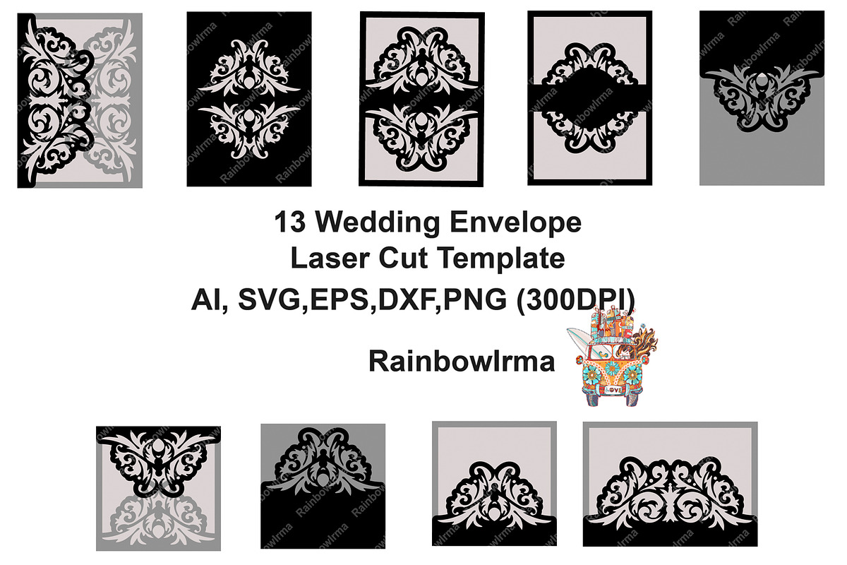 13 Wedding invitation envelope laser, a Card Template by RAINBOWIRMA (Photo 1 of 4)
