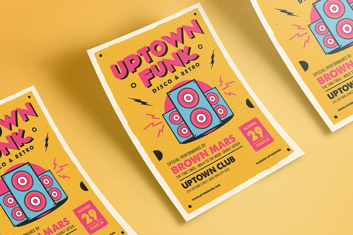 Uptown funk music party, a Flyer Template by Guuver (Photo 2 of 2)