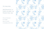 Spring Toile Pattern & Elements, a Pattern Graphic by Encre Studio (Thumbnail 4 of 7)