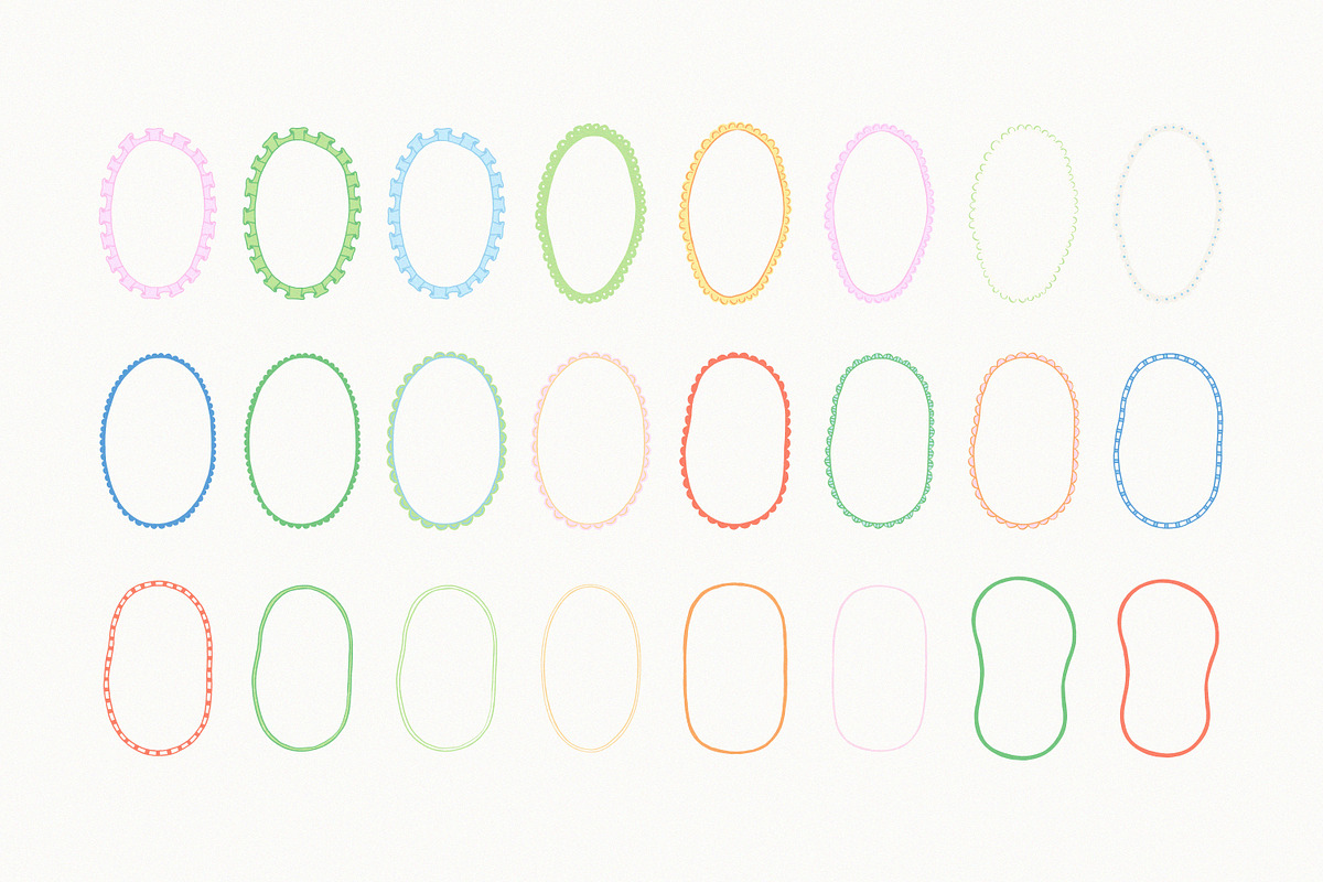 Naive Hand Drawn Frames & Background, an Object Graphic by Leila Divine (Photo 12 of 16)